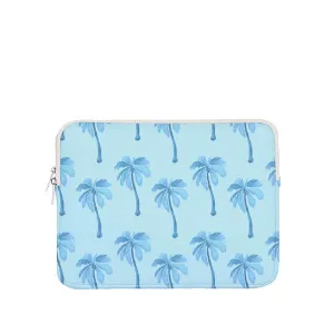 *14in Blue Watercolor Palms Laptop Case