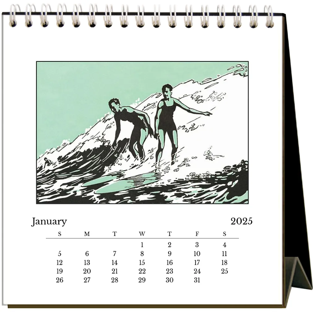 2025 Surfing Easel Desk Calendar