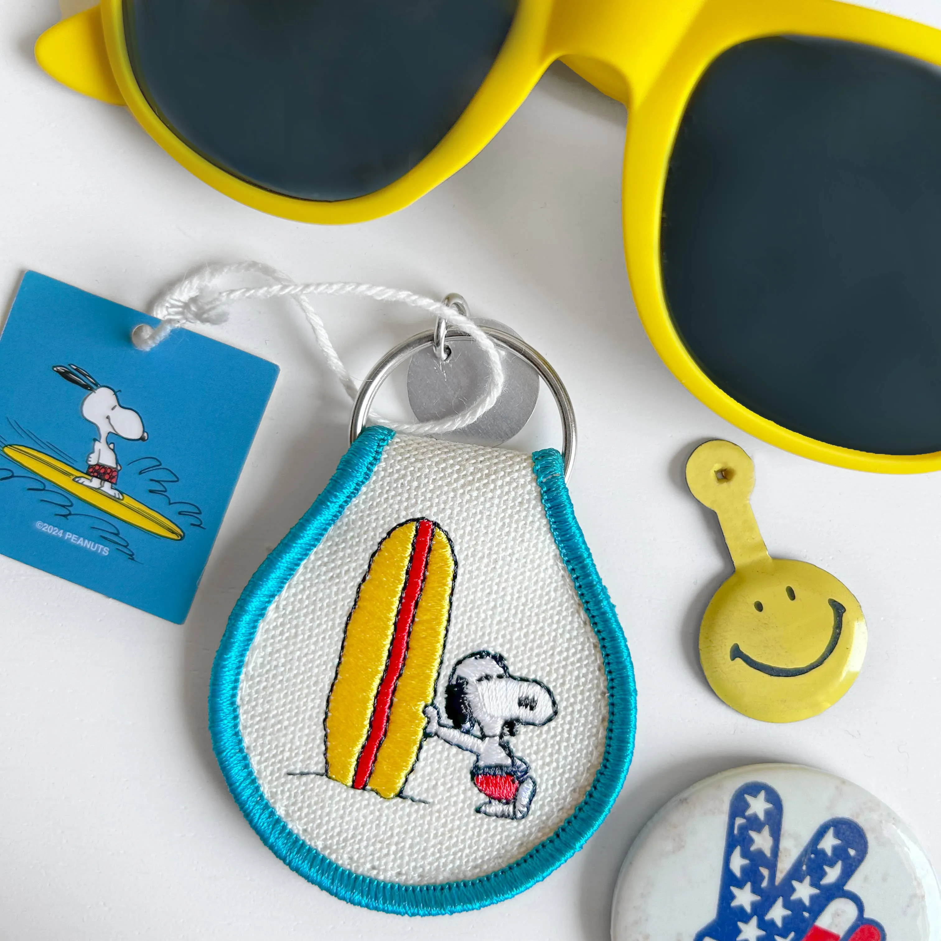 3P4 x Peanuts® - Snoopy Surf Patch Keychain