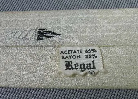 60s Men's Neck Tie 50s Vintage Mad Men Gangster Flames Torch Shield VFG Regal