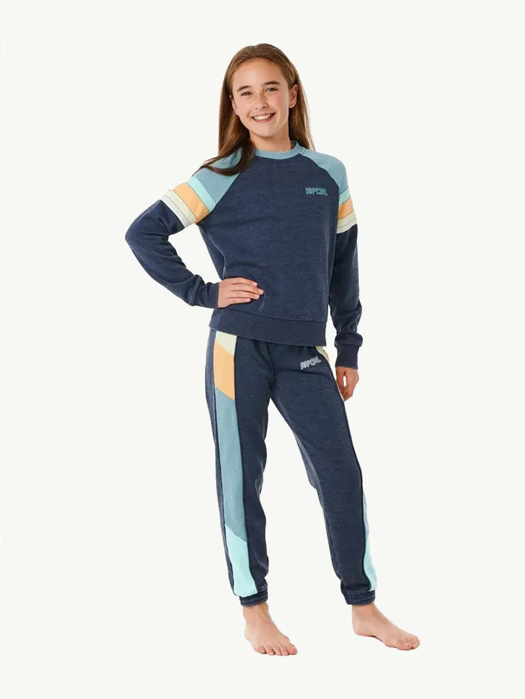 (8-14 years) Girl's Surf Revival Raglan Crew