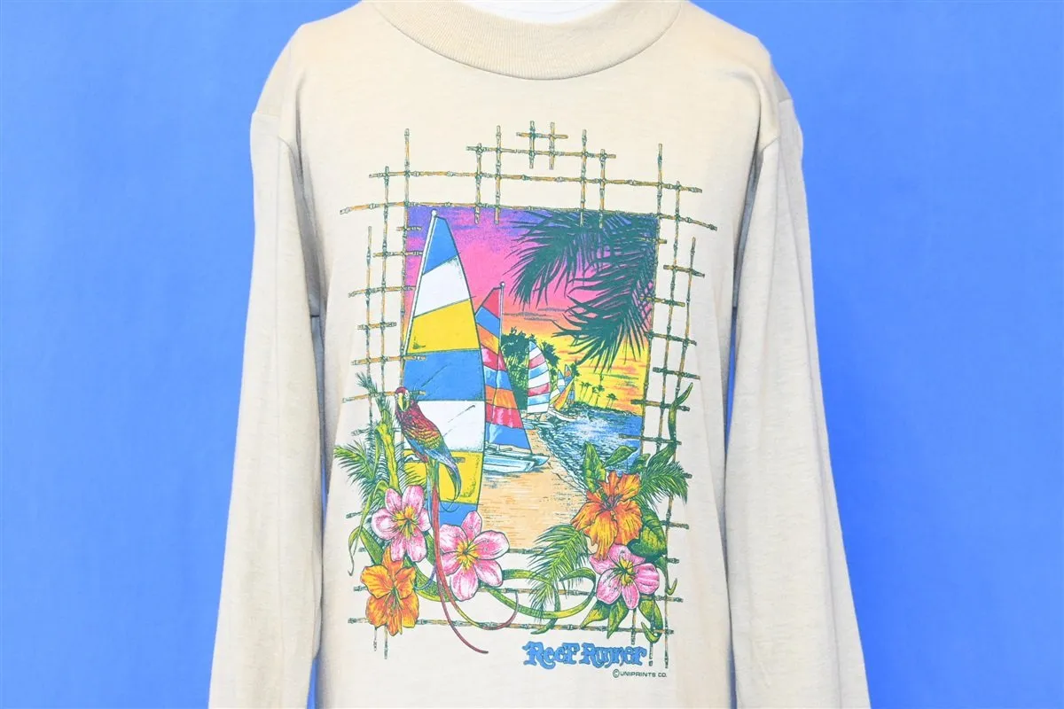 80s Reef Runner Sailboat Sunset Deadstock t-shirt Youth Medium