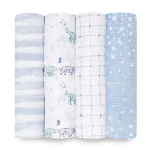 Aden   Anais | 4-Pack Classic Muslin Swaddles, Assorted Styles