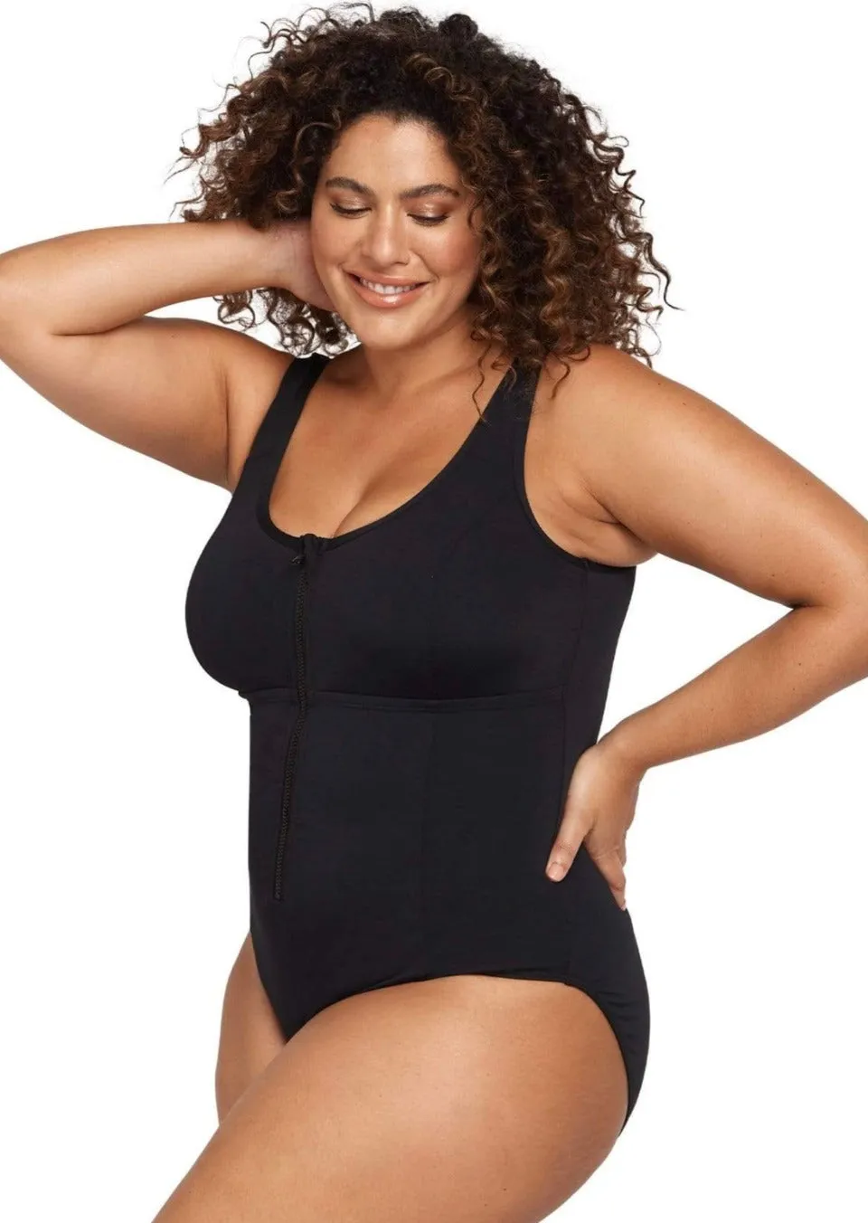 Artesands Fuseli Chlorine Resistant Zip One Piece Black