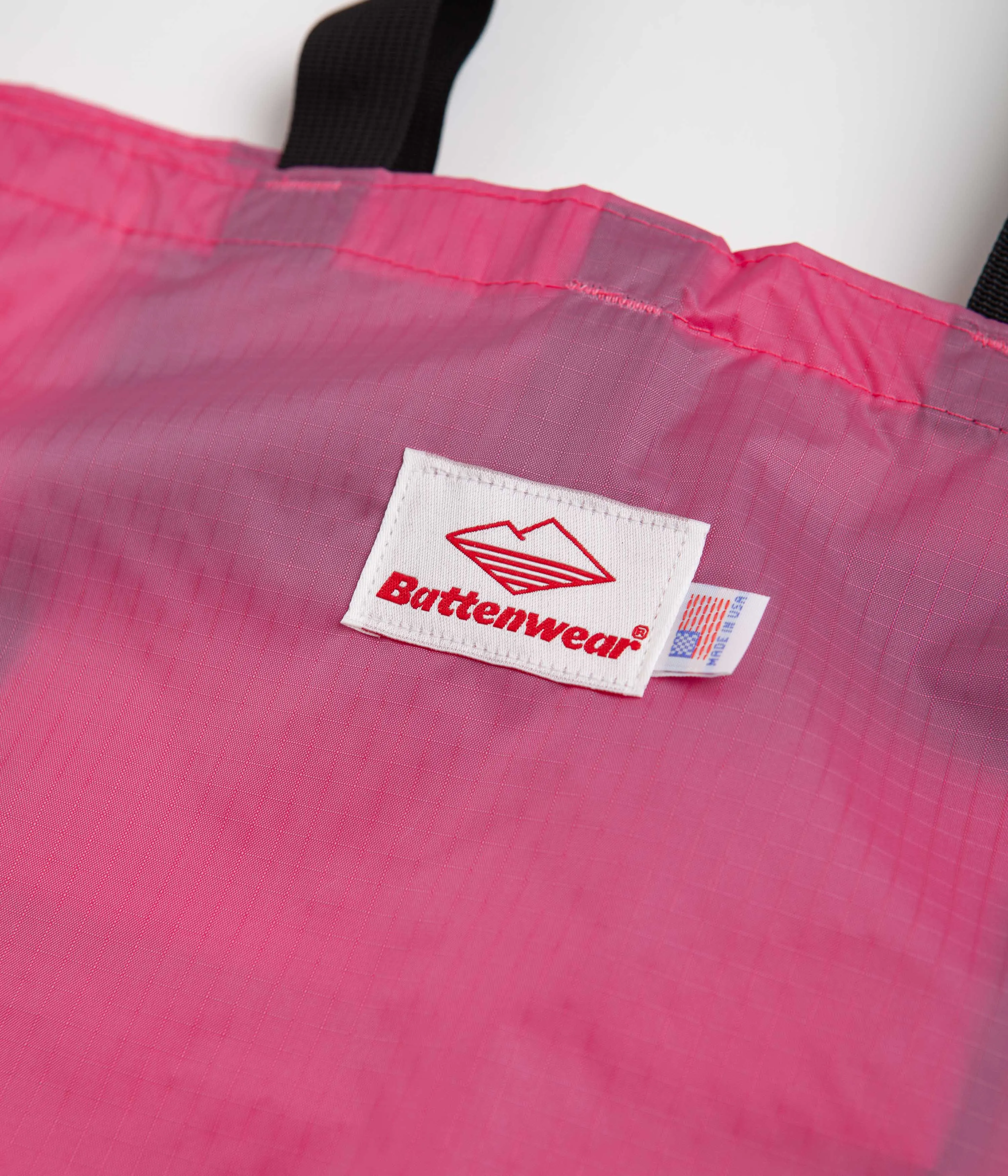 Battenwear Packable Tote Bag - Fuchsia / Black