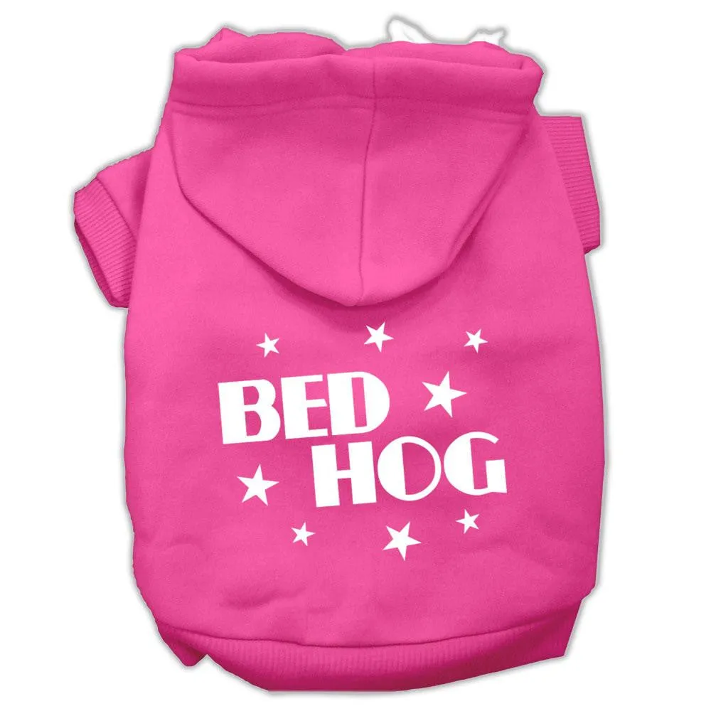 Bed Hog Screen Printed Pet Hoodies Bright Pink Size Sm (10)