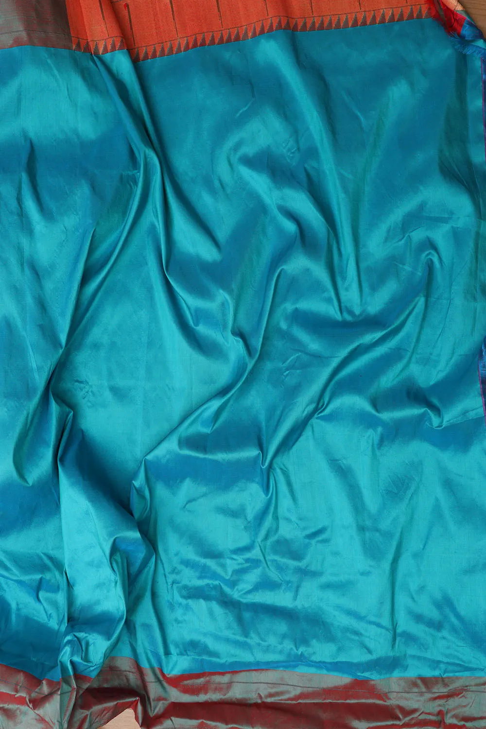 Blue Paithani Silk Saree with Parrot Design Border