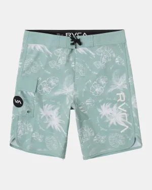 Boys Eastern 17" Boardshorts - Light Spinach