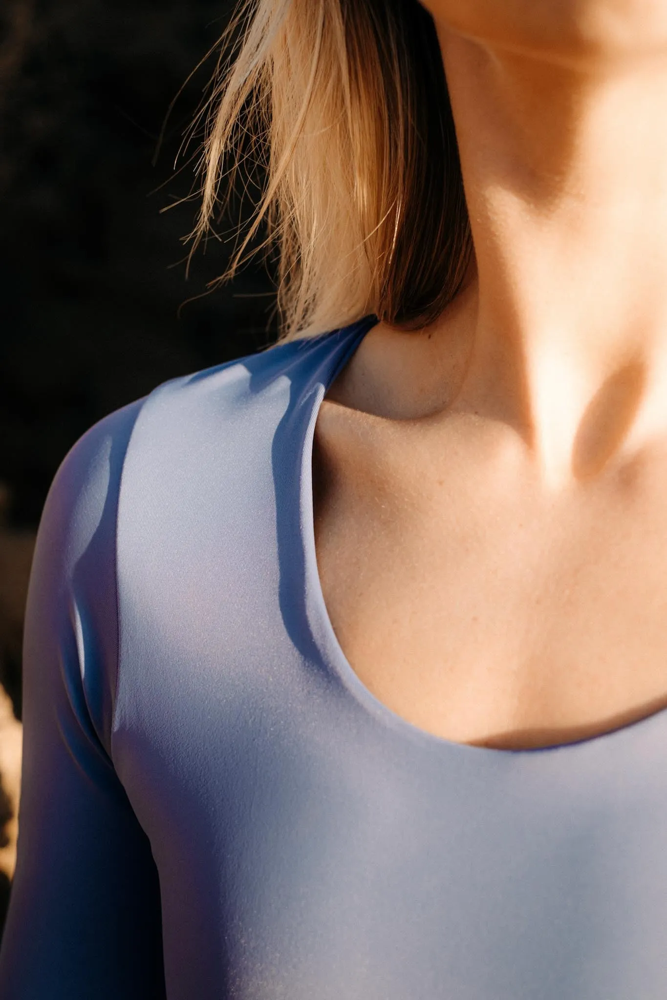 Classic Long-Sleeve Surf Suit in Costa Blue