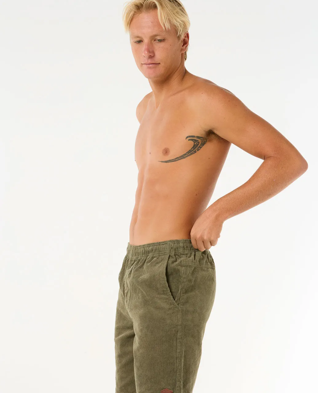 Classic Surf Cord Volley Short - Dusty Olive
