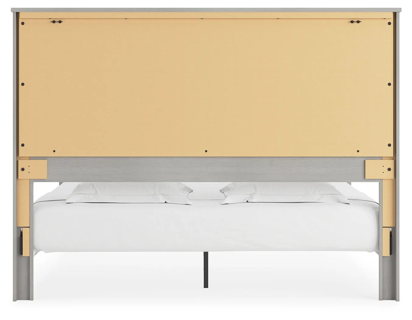 Cottonburg King Panel Bed with Dresser and 2 Nightstands in Light Gray/White