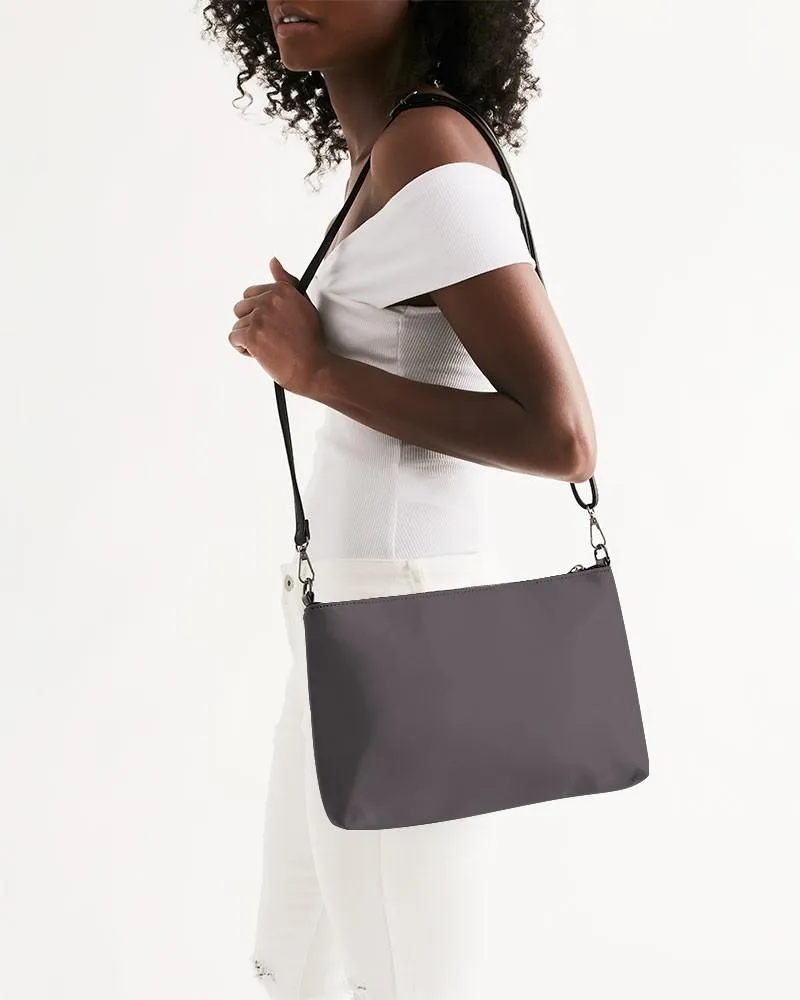 Dark Magenta Gray Zip Pouch | Dark Pale Magenta Gray | C0M10Y0K80
