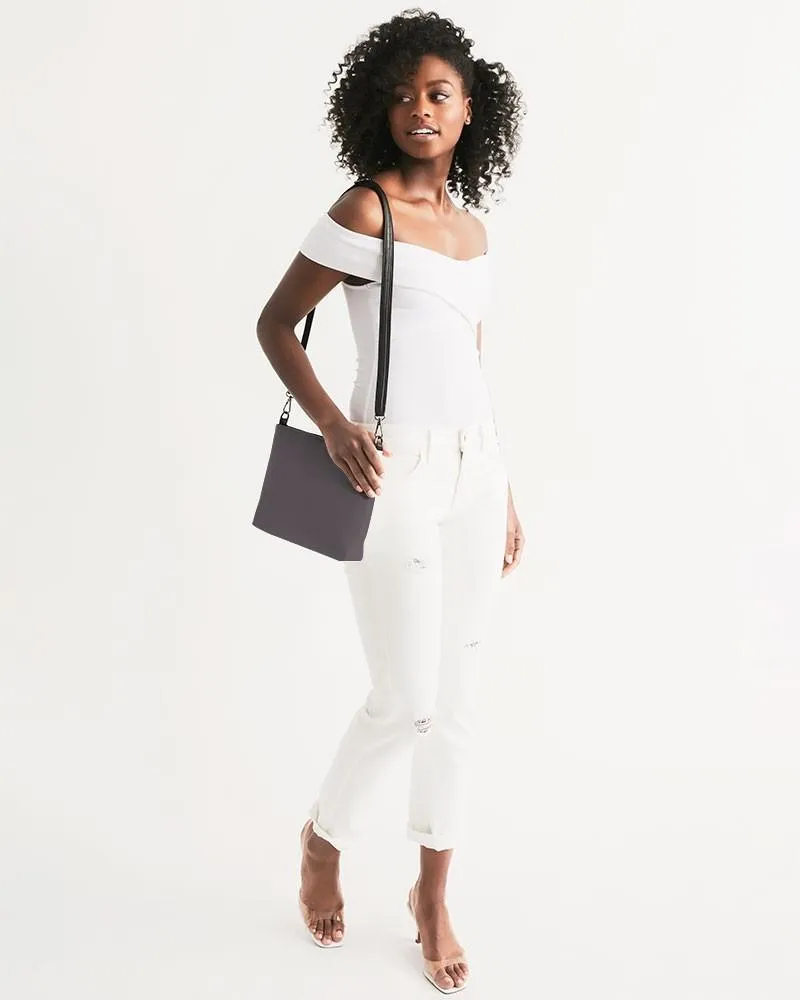 Dark Magenta Gray Zip Pouch | Dark Pale Magenta Gray | C0M10Y0K80