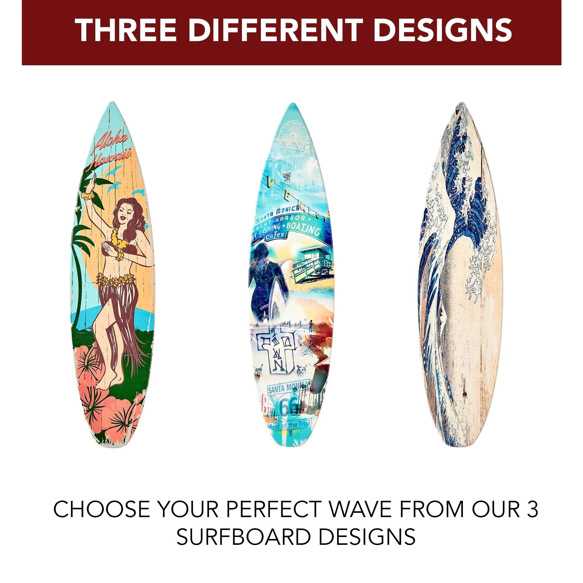 Dogtown Collage Surfboard Plaque Wall Sign