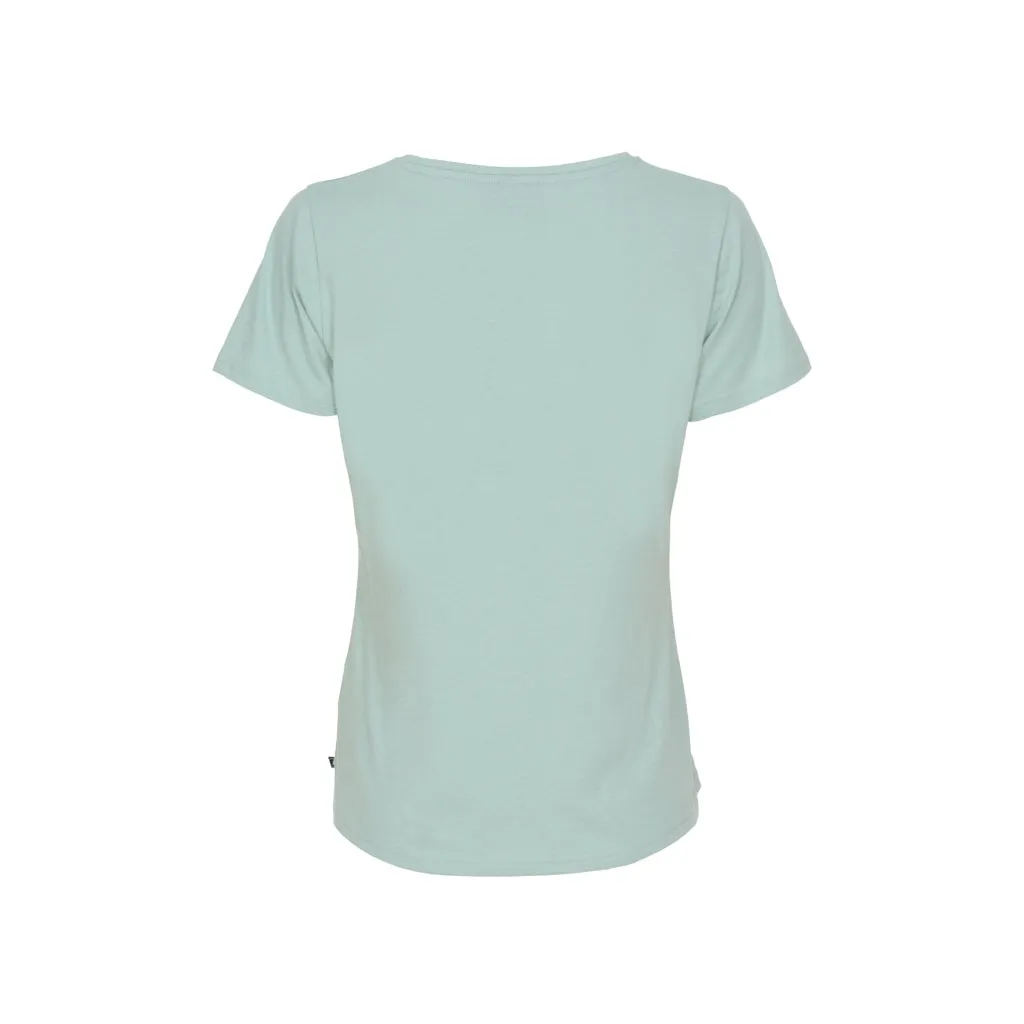 Dorthea Organic Cotton V-Neck tee - Blue Surf