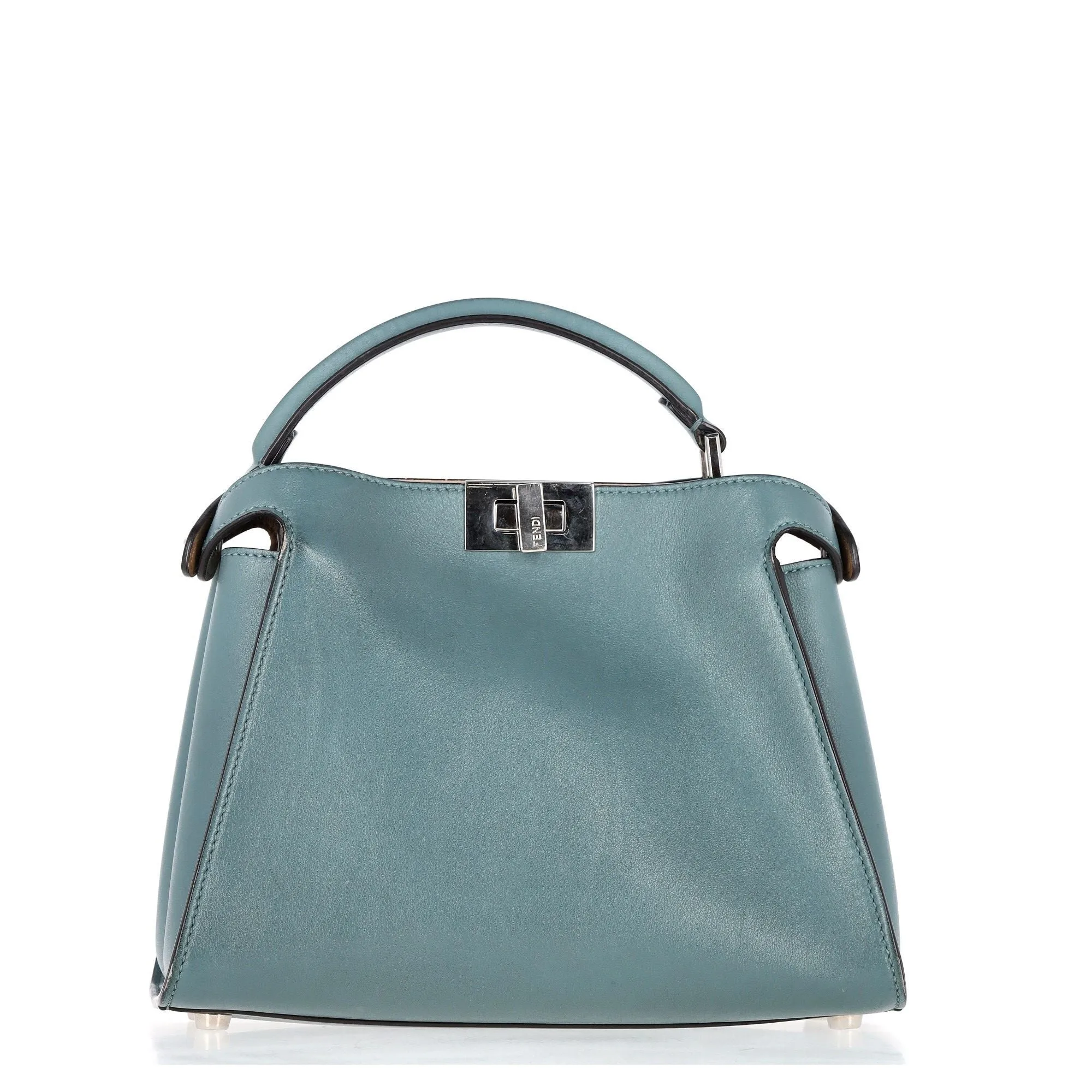 Fendi Peekaboo Handbag in Blue Leather