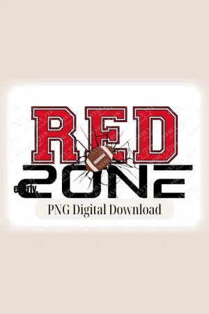 Football Red Zone Design PNG Download