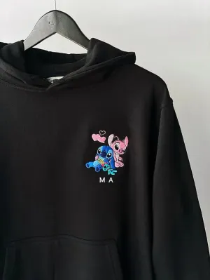Full Sleeve Lilo & Stitch Embroidered Hoodie