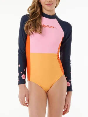 High Tide Long Sleeve One Piece Surfsuit (Girls 7-14)
