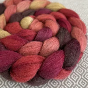 Merino Yak Silk Roving - OOAK - Embers