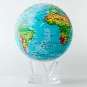 Mova Globe - Blue Relief Map 4.5" - RBE
