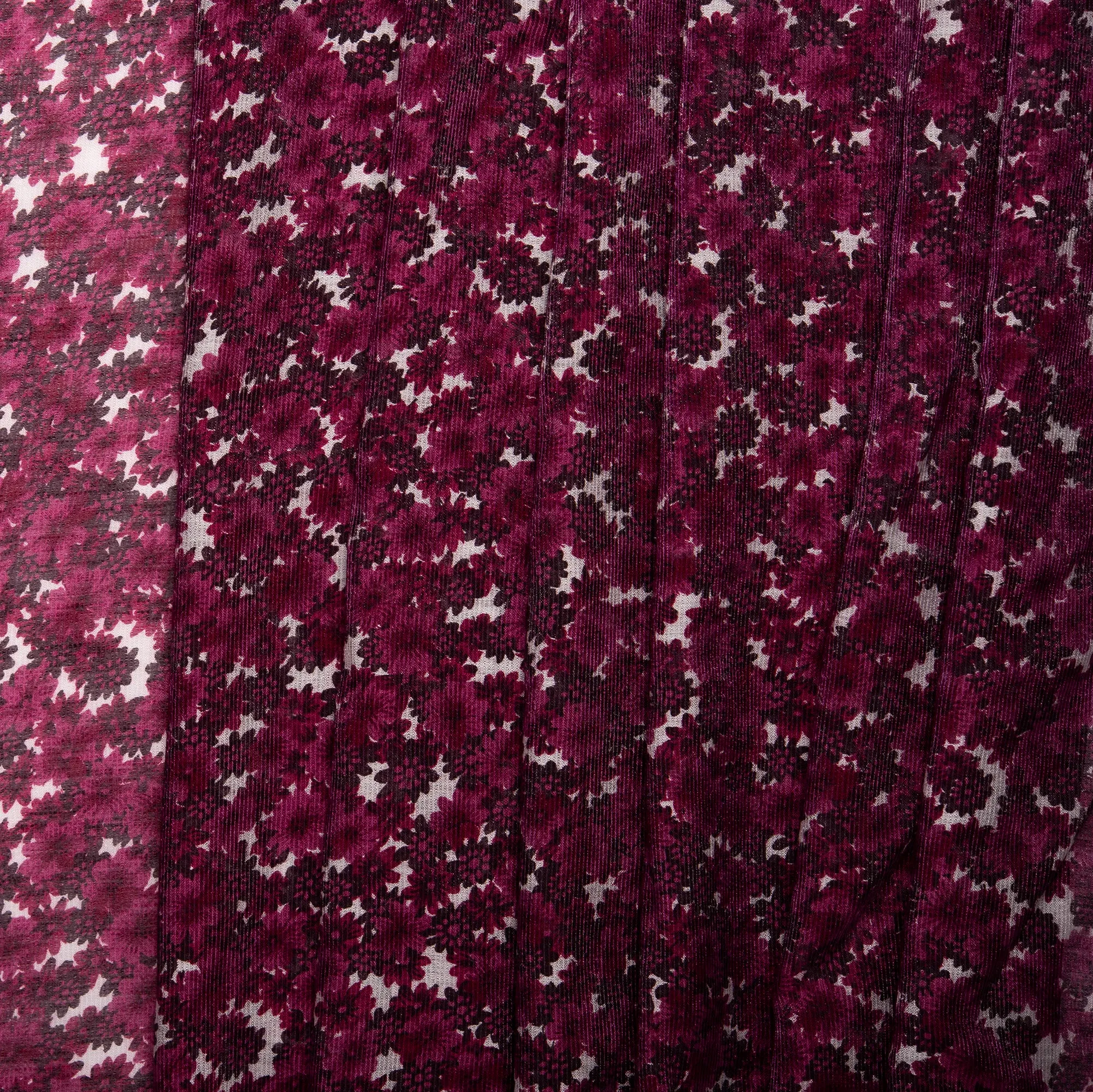 Novelty  Polyester Print - Daisy - Grape