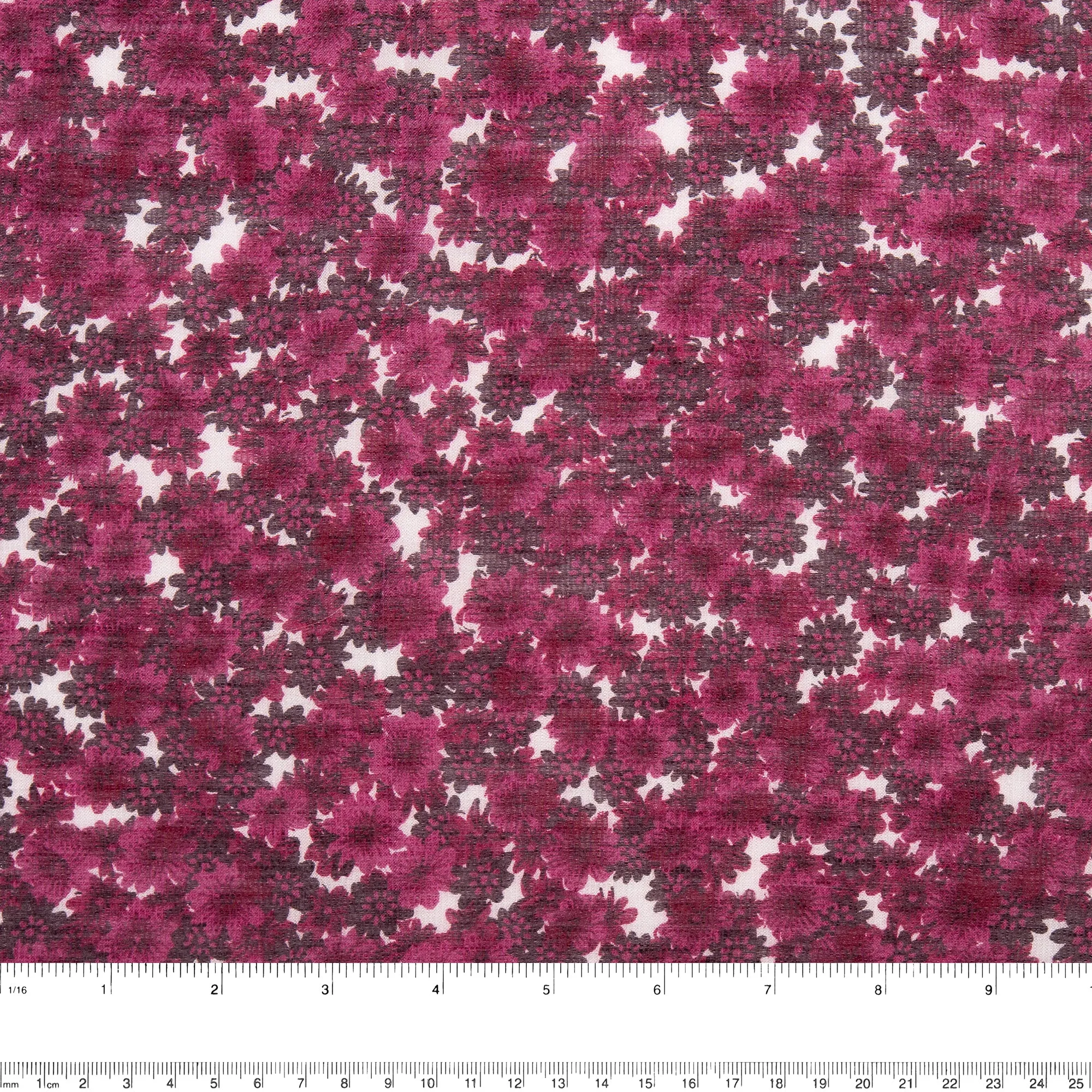 Novelty  Polyester Print - Daisy - Grape