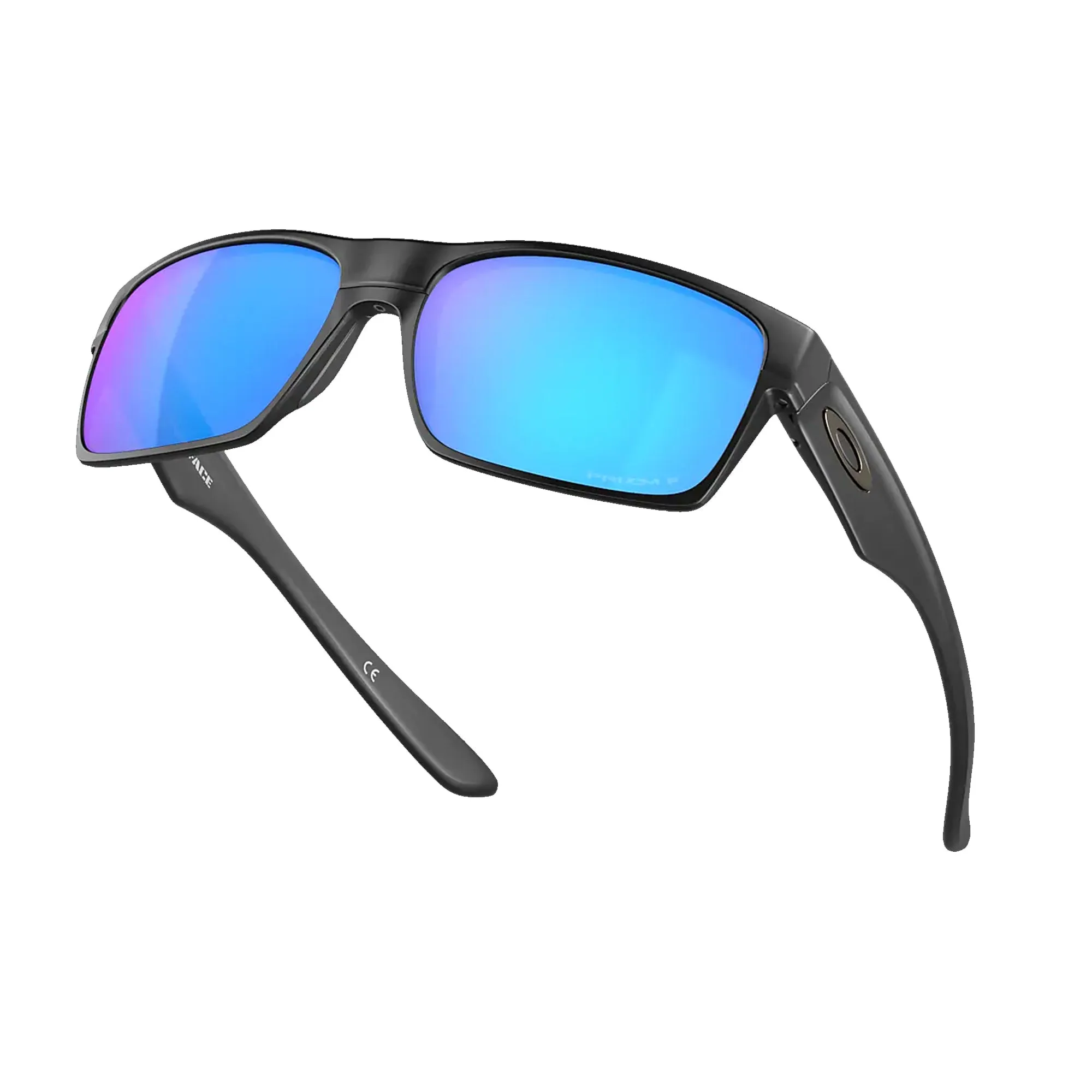 Oakley OO9189-4660 Two Face Sunglasses Matte Black Frame w Prizm Sapphire Polarized Lens