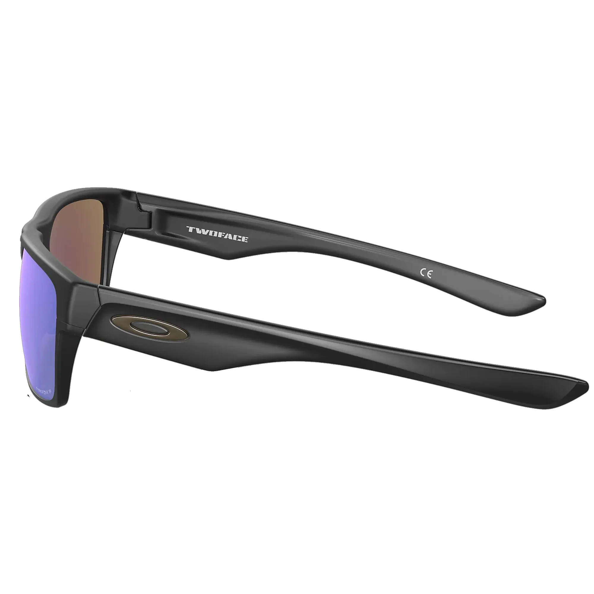 Oakley OO9189-4660 Two Face Sunglasses Matte Black Frame w Prizm Sapphire Polarized Lens