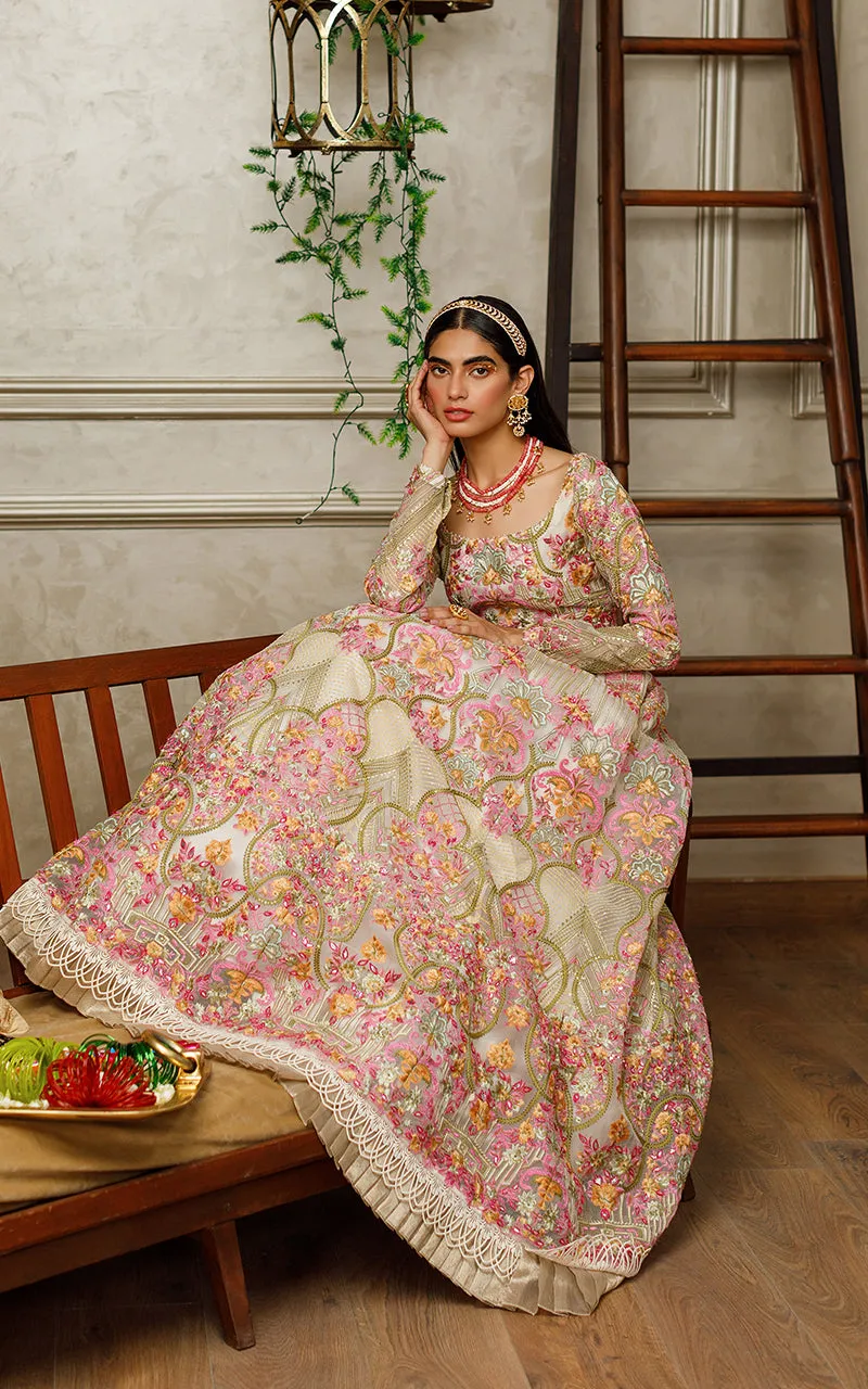 Organza Embroidered Blouse With Lehenga