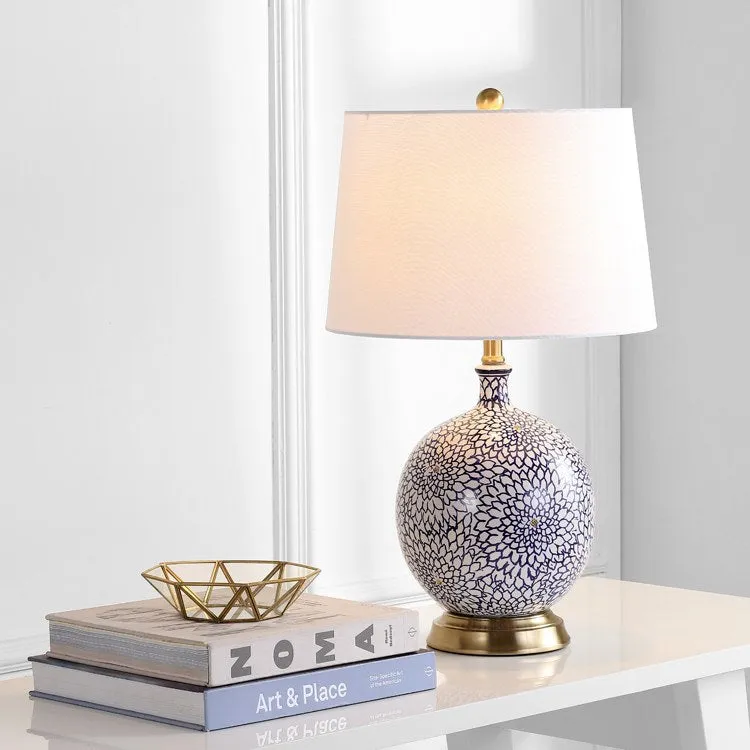 Orianna Single-Light Table Lamp - Blue/White