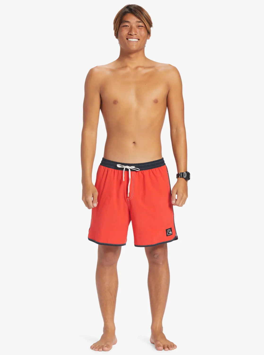 Original Scallop 17" Swim Trunks - High Risk Red