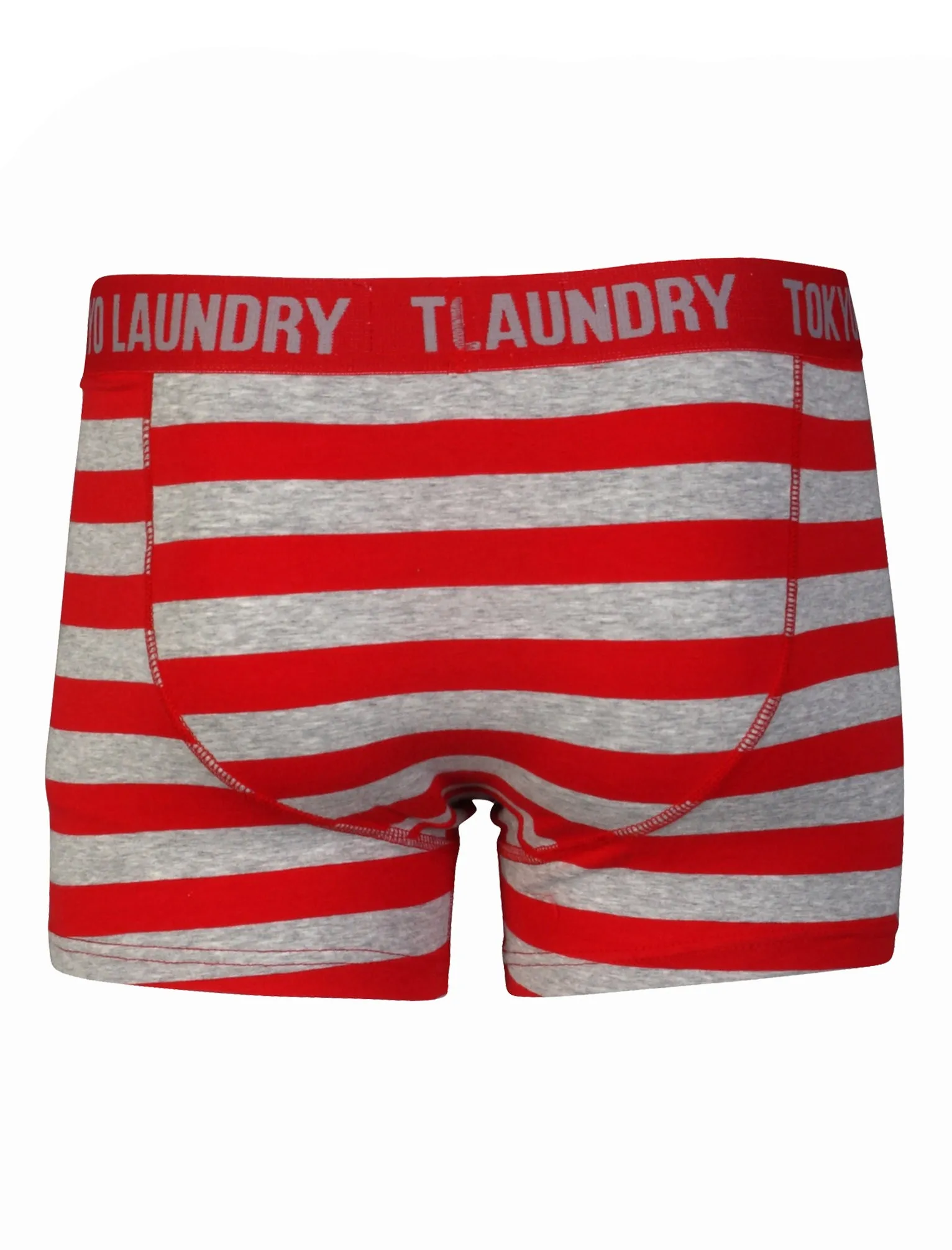 Otterlake (2 Pack) Boxer Shorts Set in Tokyo Red / Lt Grey Mar - Tokyo Laundry
