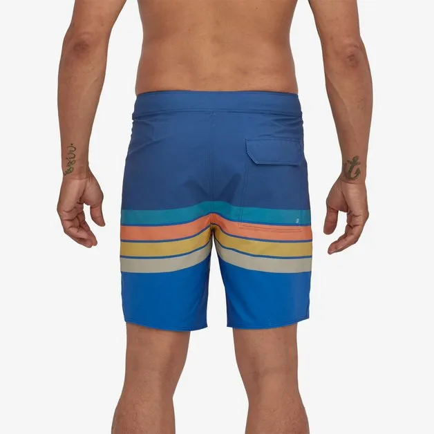 Patagonia Hydropeak 18" Boardshorts-Santa Cruz Stripe: Superior Blue