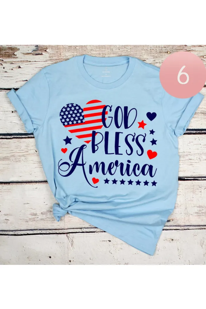 Patriotic tee 4 different styles