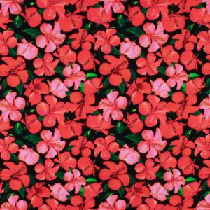 Printed Cotton - TROPICAL PARADISE - 002 - Red