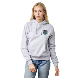 Santa Cruz Wave Dot Womens P/O Hooded Midweight Sweatshirt, Grey Heather