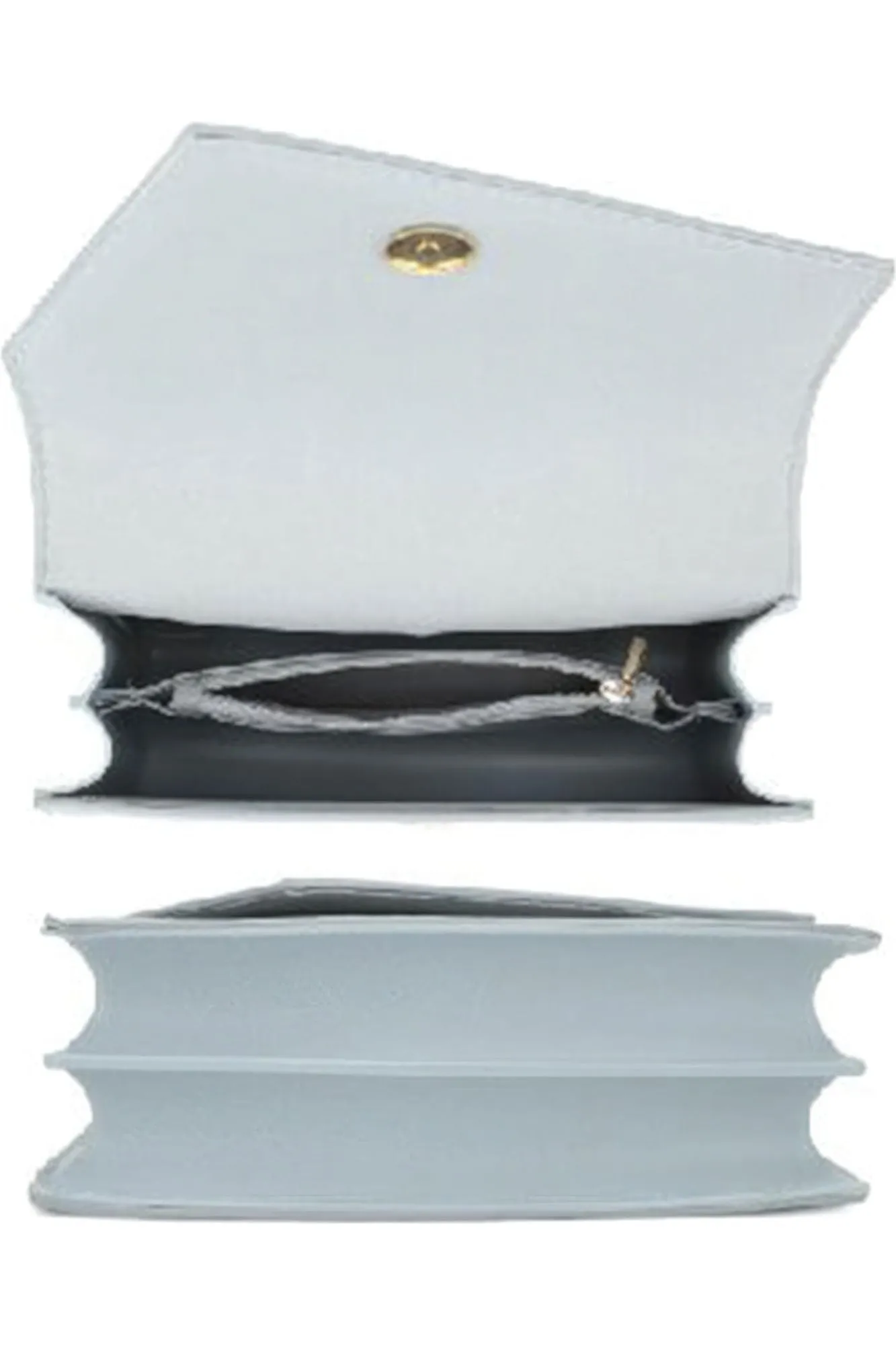 Smooth Plain Chain Link Crossbody Bag