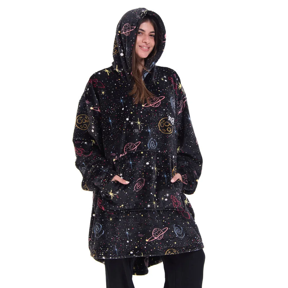 Snuggs Blanket Hoodie Black Space
