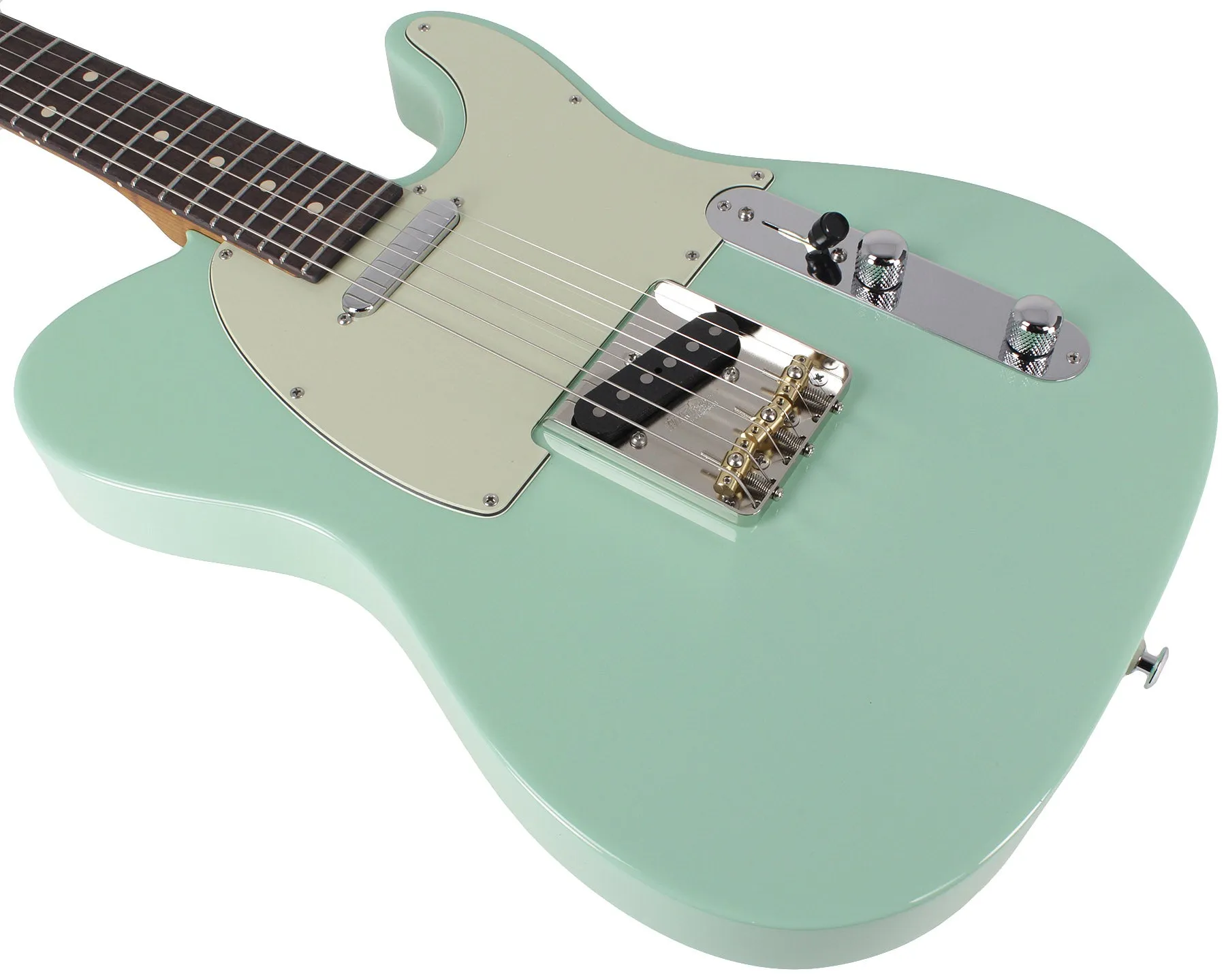 Suhr Classic T Roasted Select Guitar, Flamed, Rosewood, Surf Green