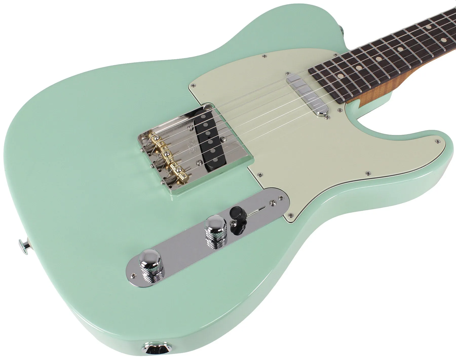 Suhr Classic T Roasted Select Guitar, Flamed, Rosewood, Surf Green