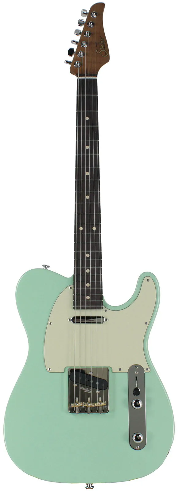 Suhr Classic T Roasted Select Guitar, Flamed, Rosewood, Surf Green