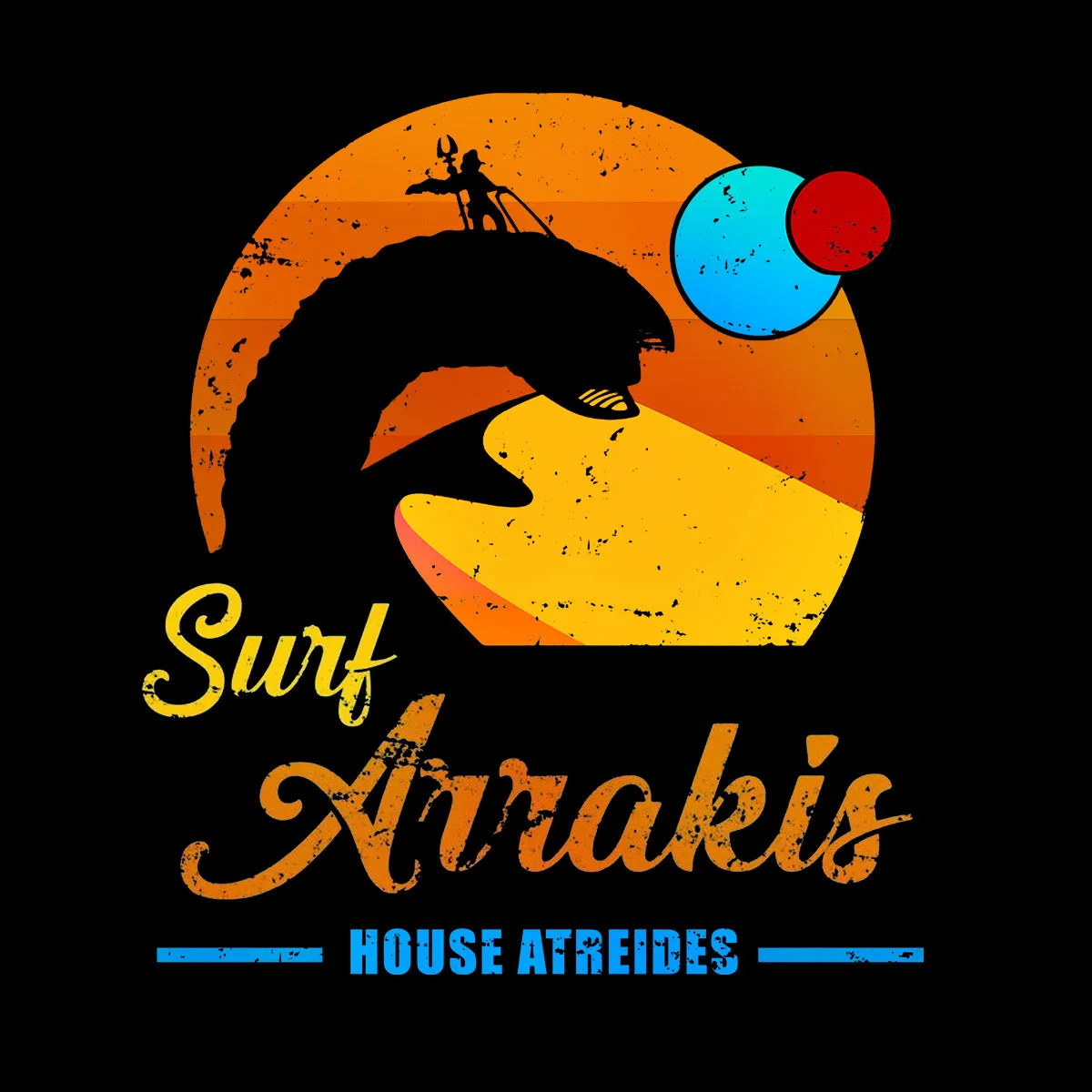Surf Arrakis T-shirt Dune Movie David Lynch Spice Sting Sci-Fi
