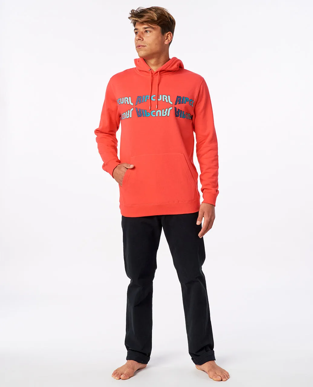 SURF REVIVAL HOOD - RETRO RED