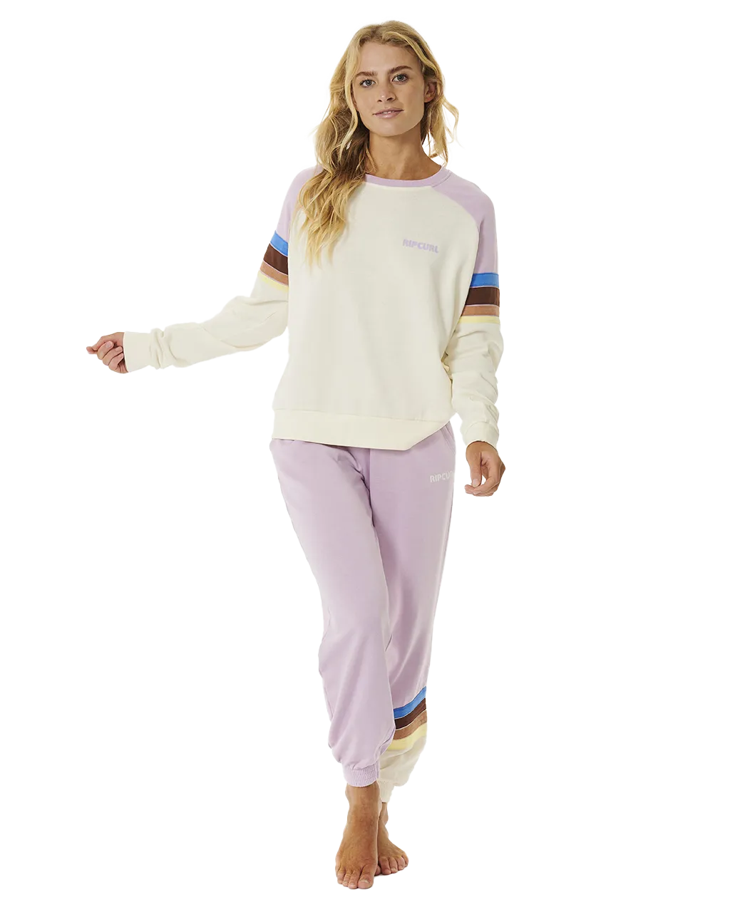 Surf Revival Raglan Sweatshirt in Lilac