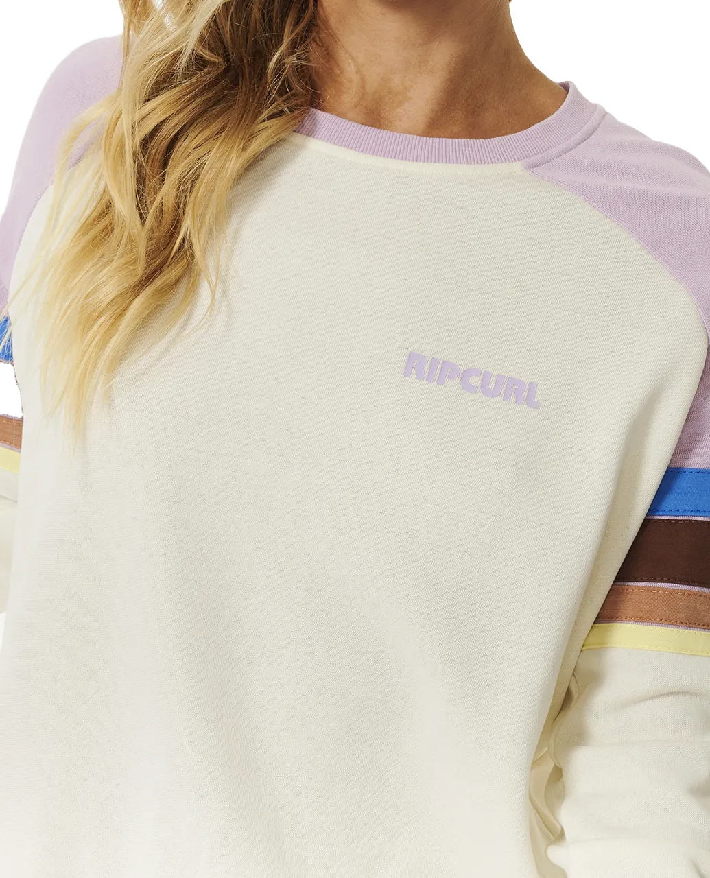 Surf Revival Raglan Sweatshirt in Lilac
