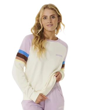 Surf Revival Raglan Sweatshirt in Lilac