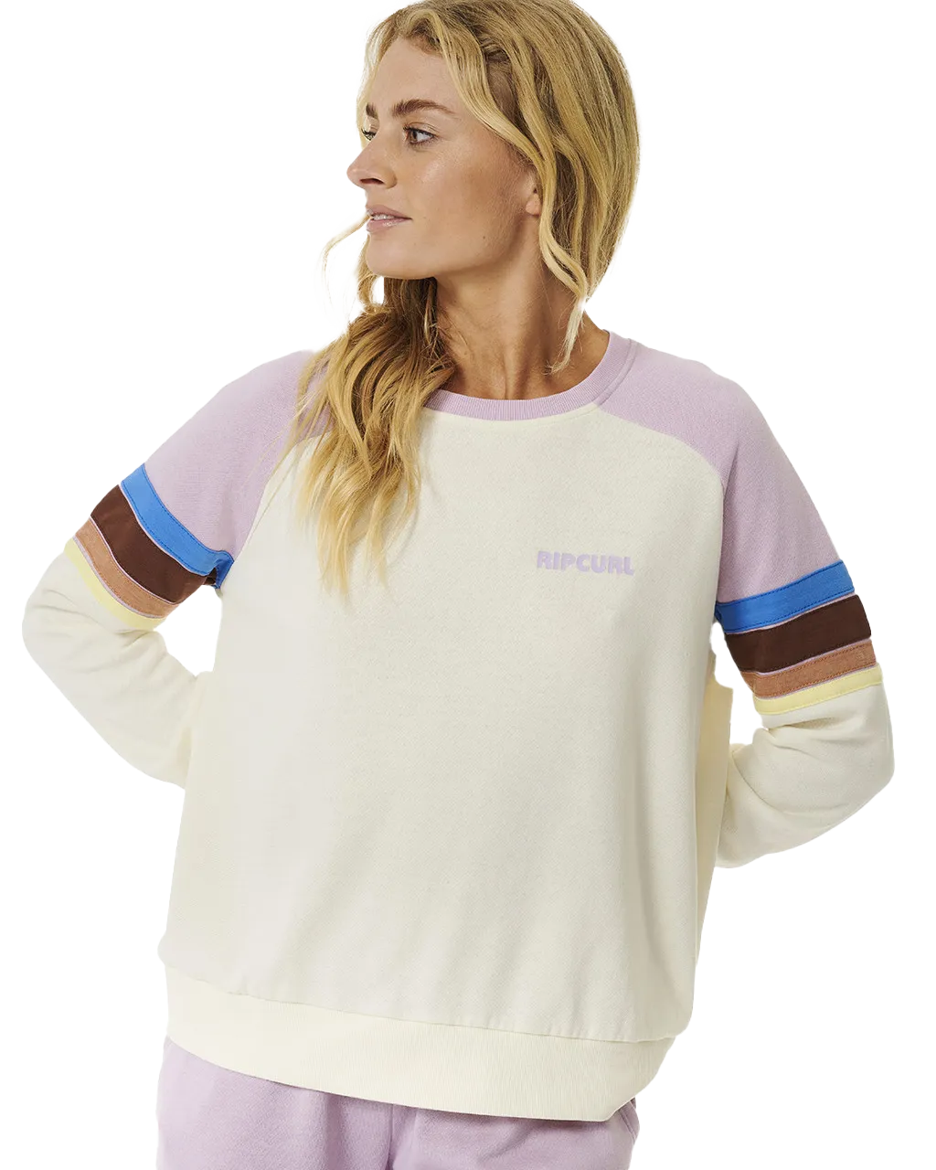 Surf Revival Raglan Sweatshirt in Lilac