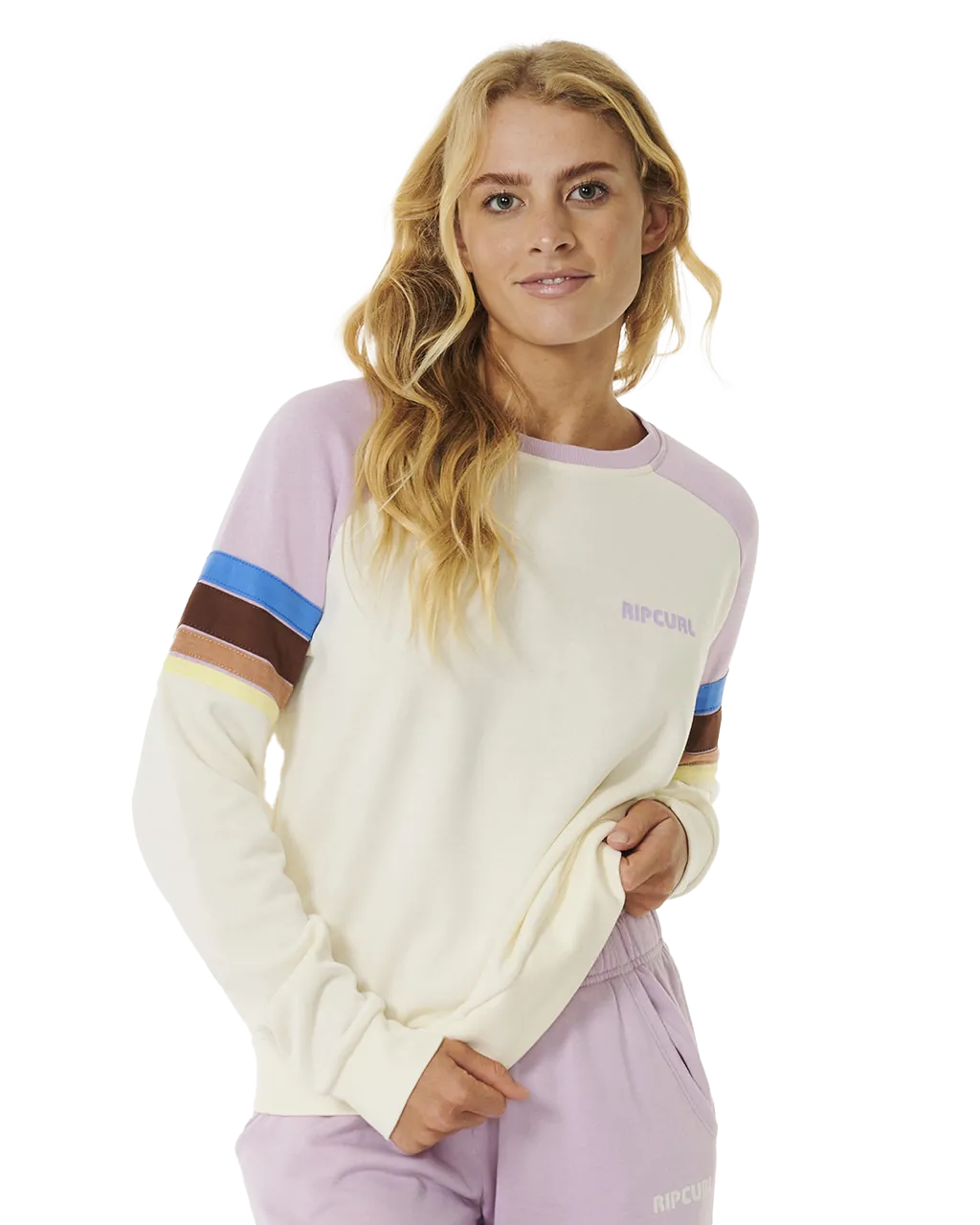 Surf Revival Raglan Sweatshirt in Lilac