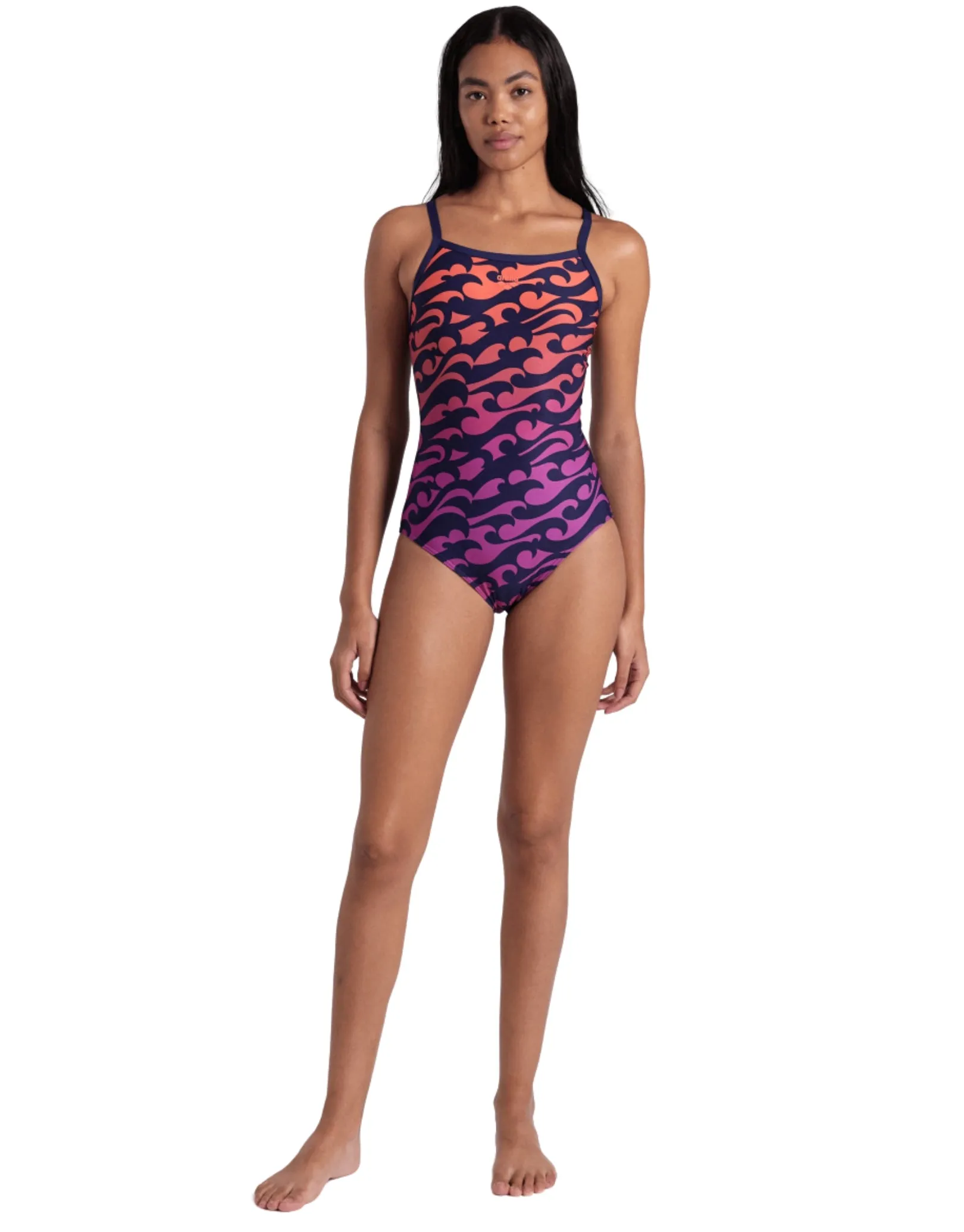 Surfs Up Lightdrop Back Swimsuit - Navy/Red